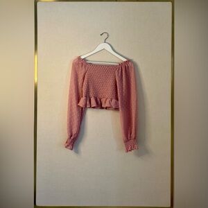 Bloomingdale's exclusive aqua girl pink dress top